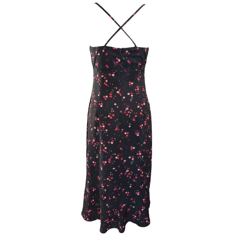 Vintage Express Womens Floral Strapless Midi Length Dress 11/12 - Picture 2 of 5